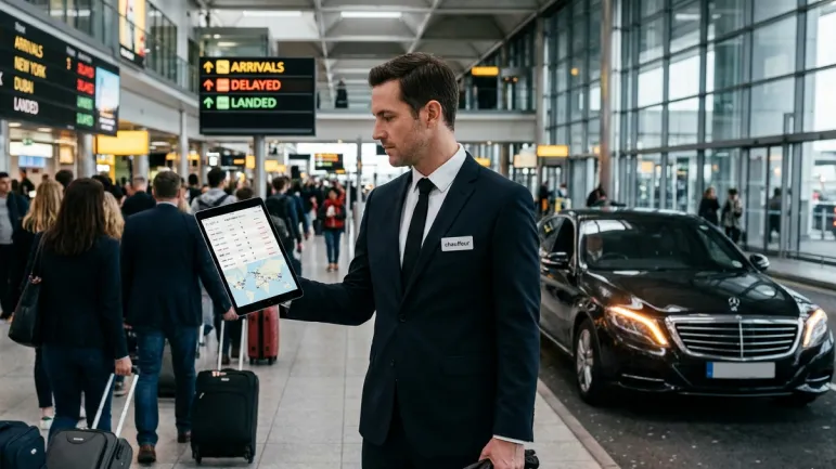 chauffeur services track flight delays