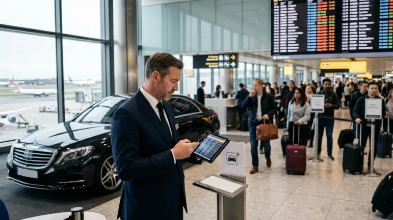 chauffeur services track flight delays